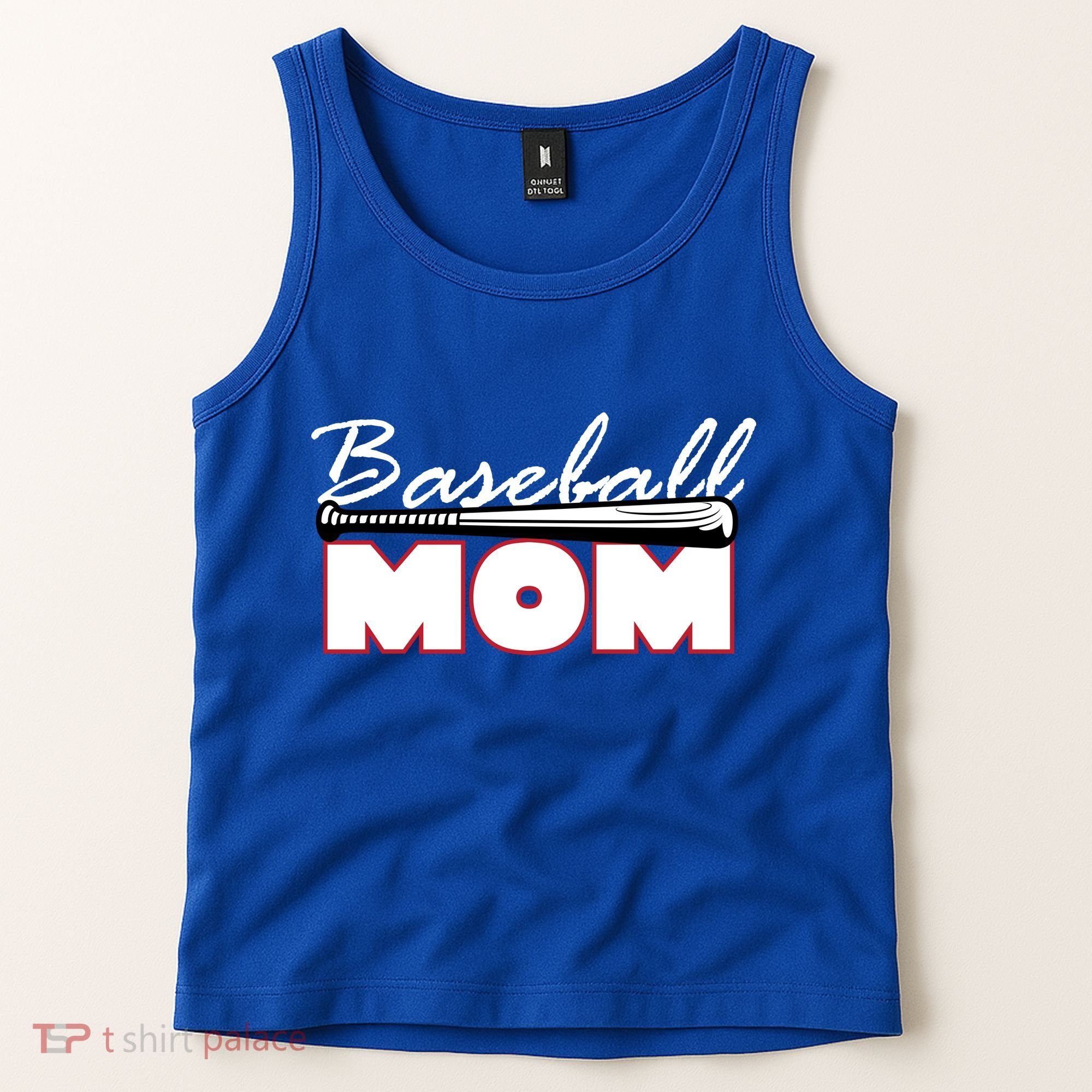 Baseball Mom Bat Logo Tank Top