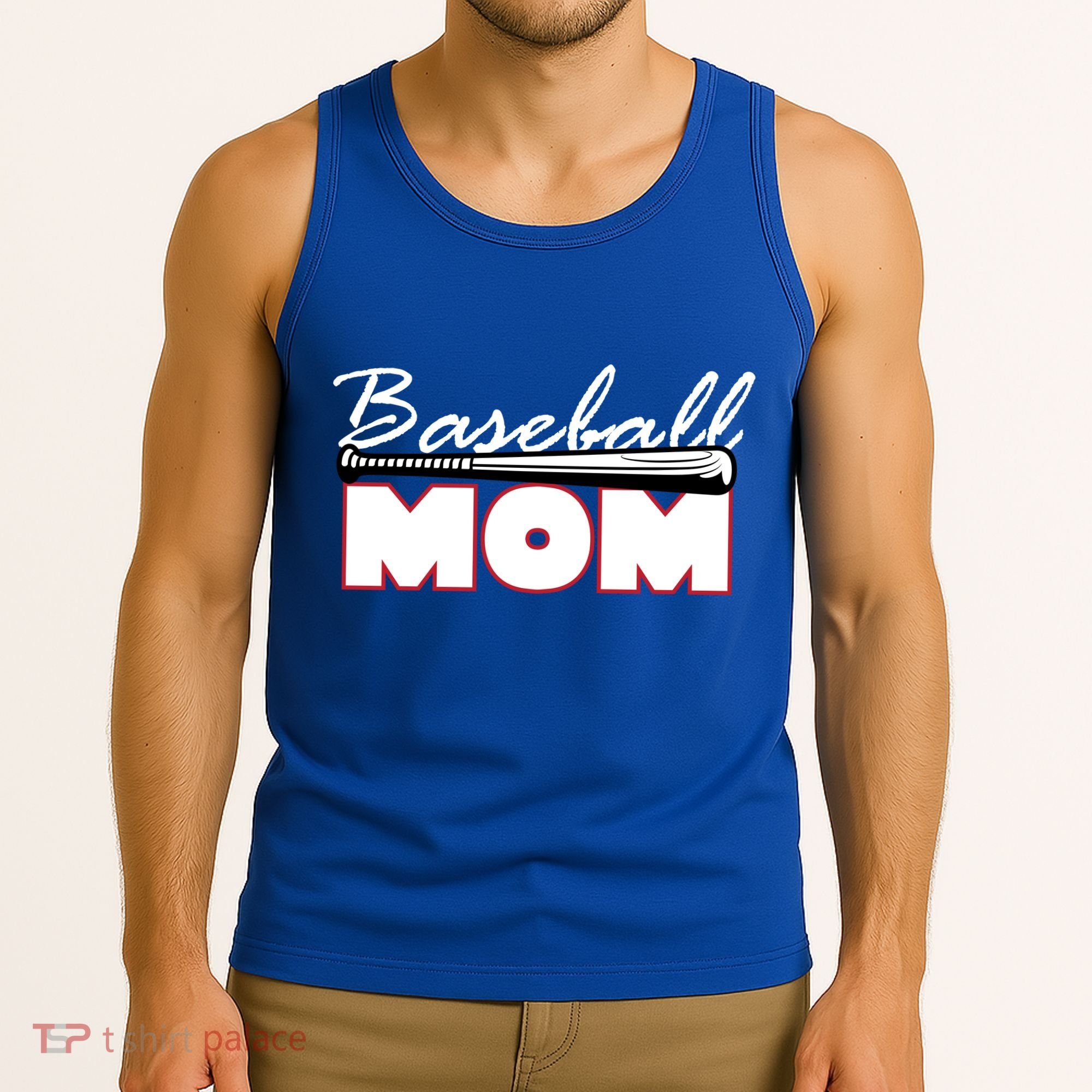 Baseball Mom Bat Logo Tank Top
