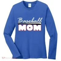 Baseball Mom Bat Logo Women's Long Sleeve Shirt thumb 0