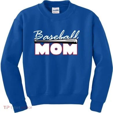 Baseball Mom Bat Logo Kids Sweatshirt
