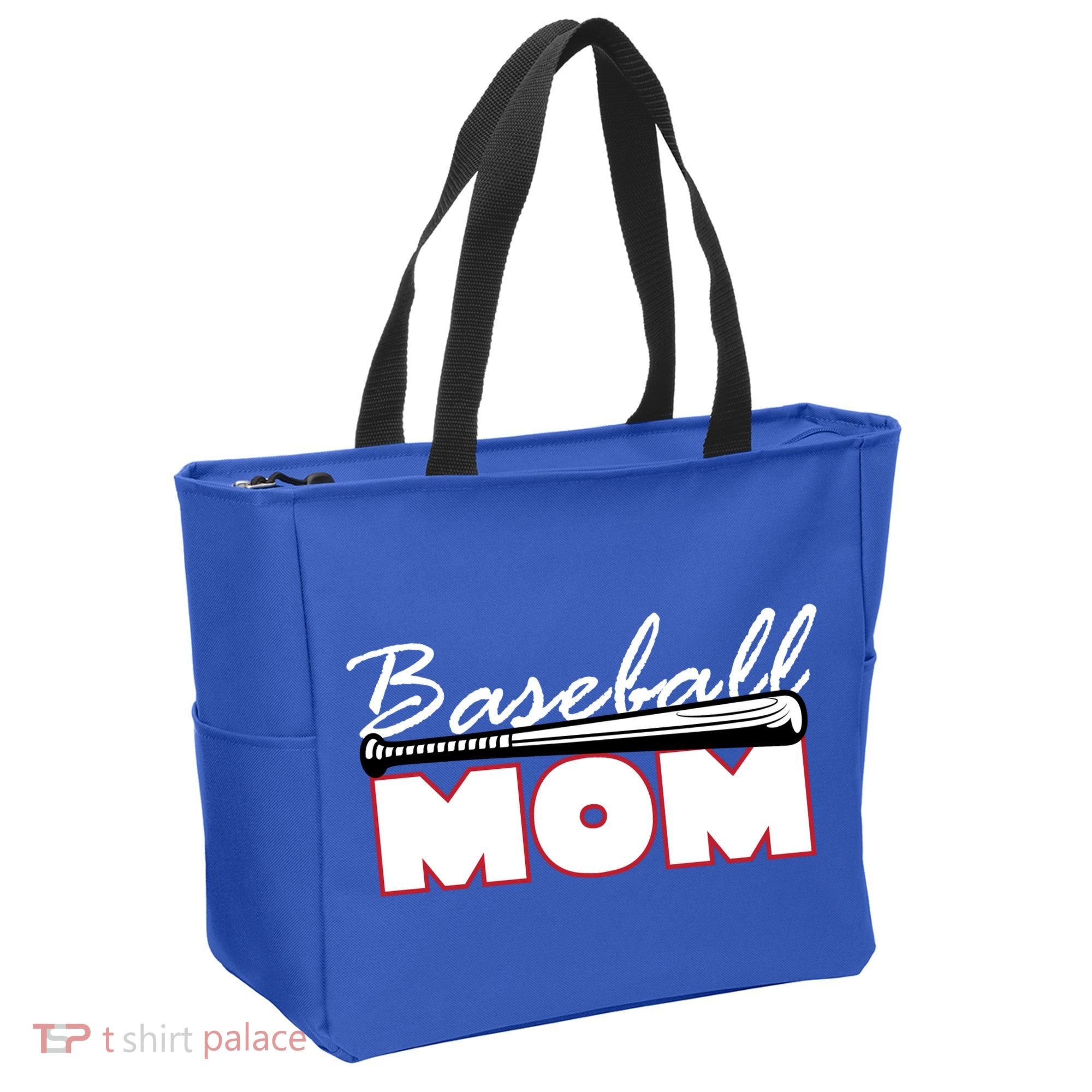 Baseball Mom Bat Logo Tote Bag