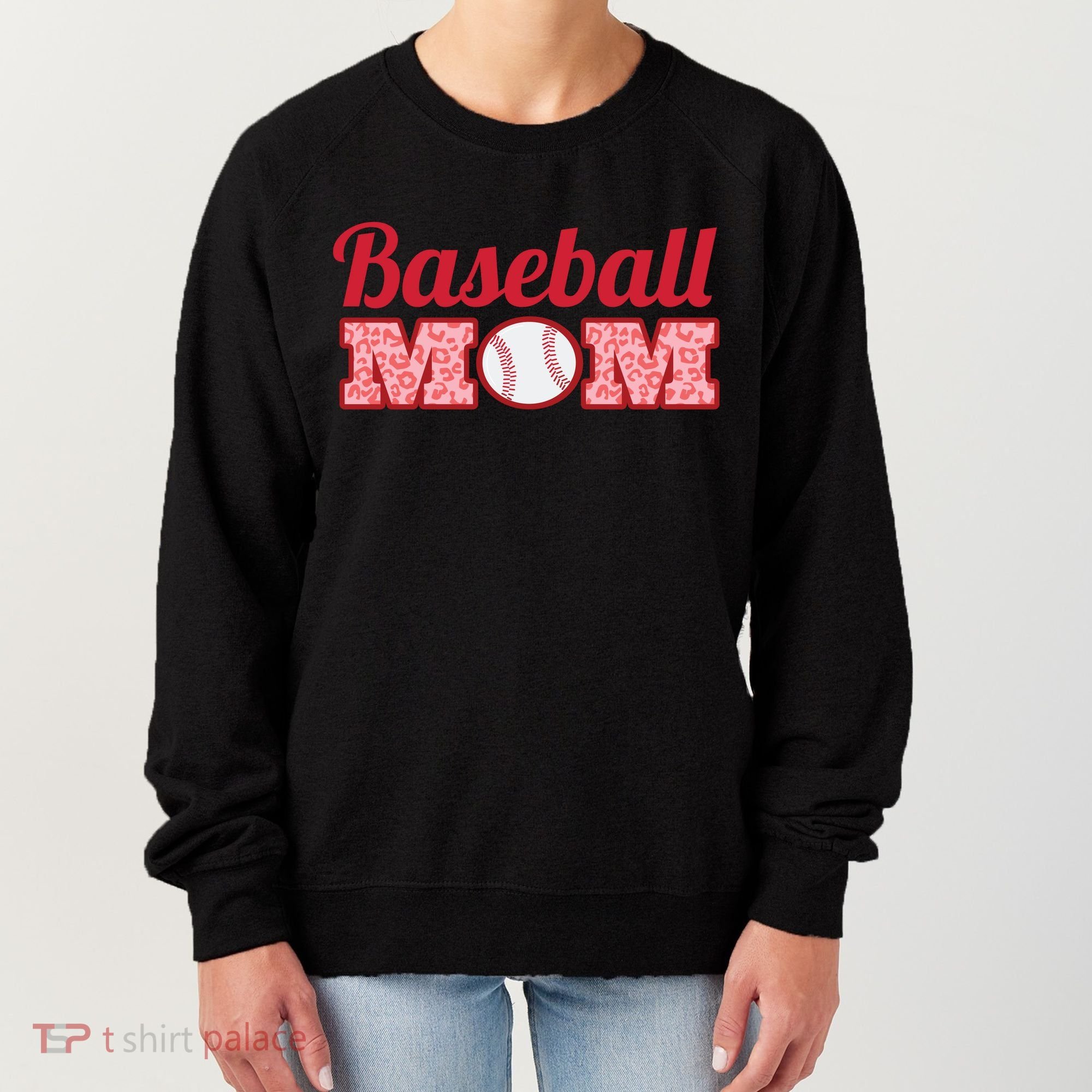Baseball Mom Cheetah Print Women's Sweatshirt
