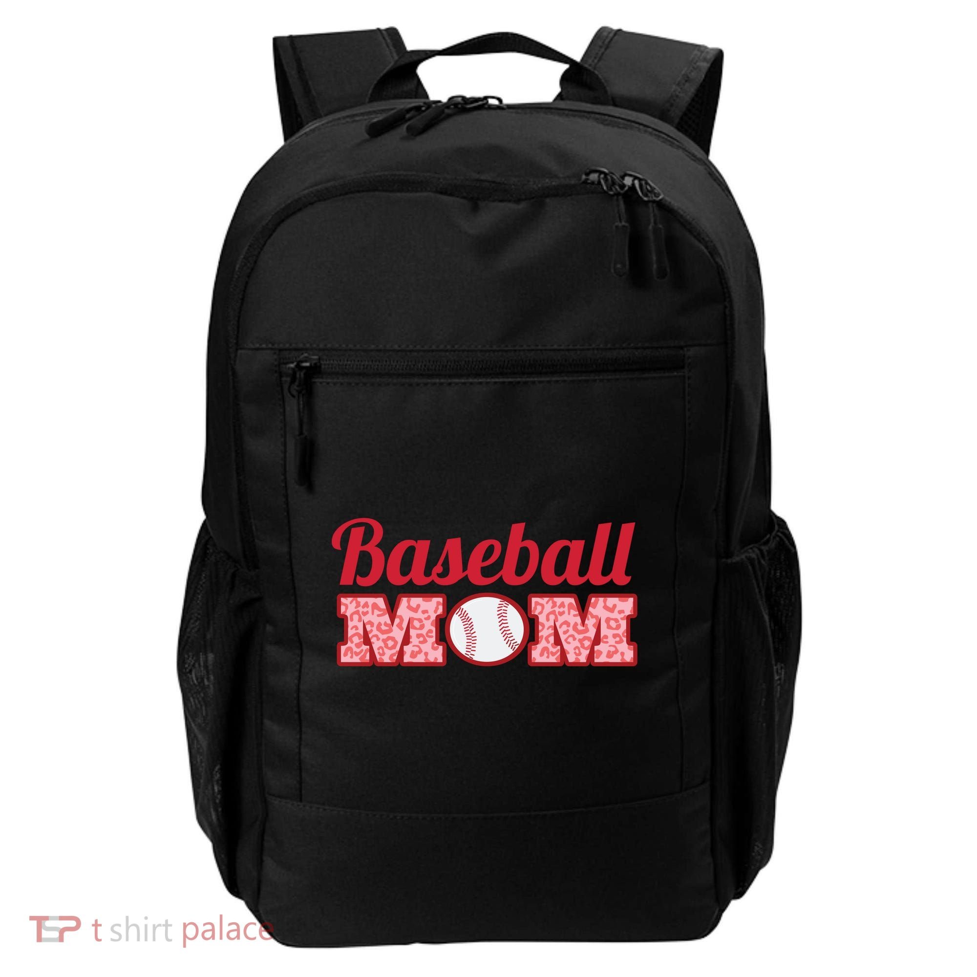 Baseball Mom Cheetah Print Backpack