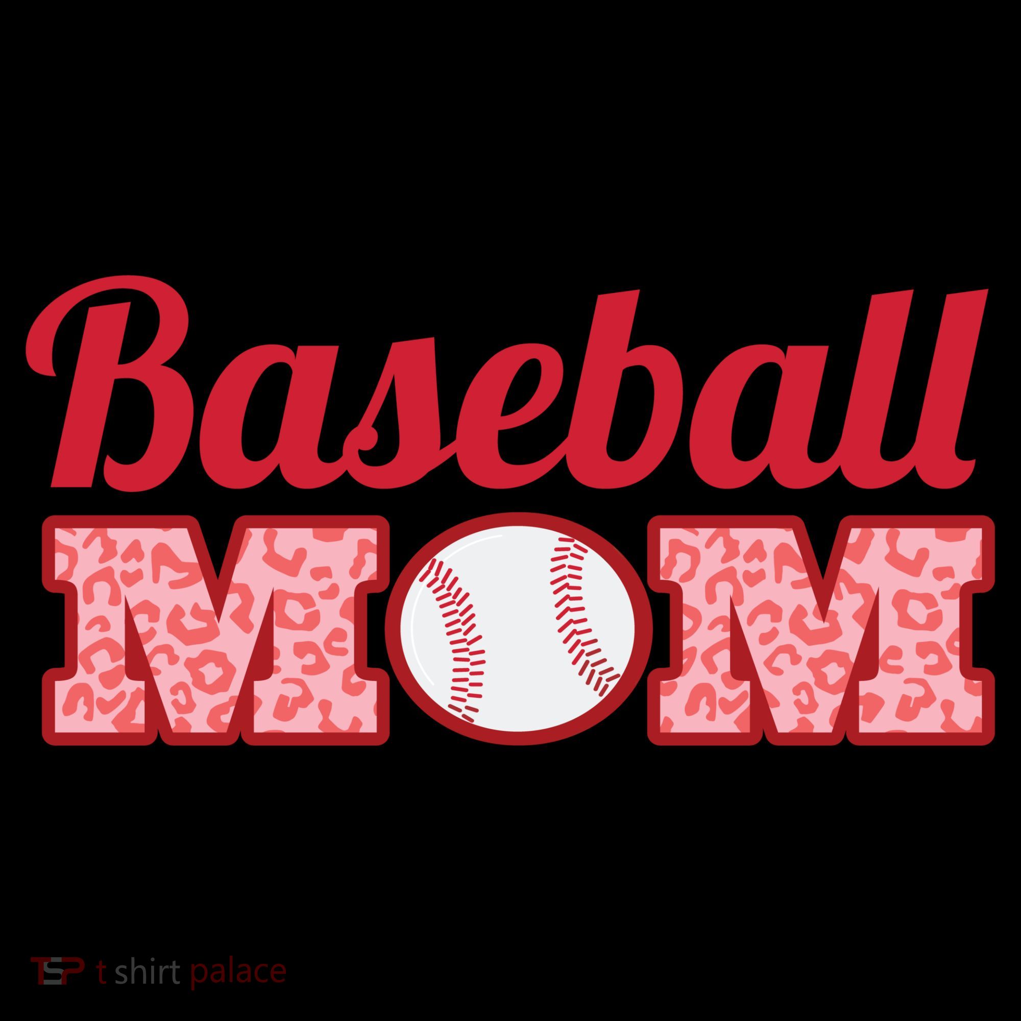 Baseball Mom Cheetah Print Button