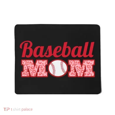 Baseball Mom Cheetah Print Mousepad