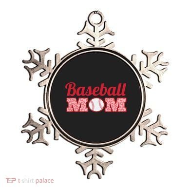 Baseball Mom Cheetah Print Ornament