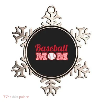 Baseball Mom Cheetah Print Ornament