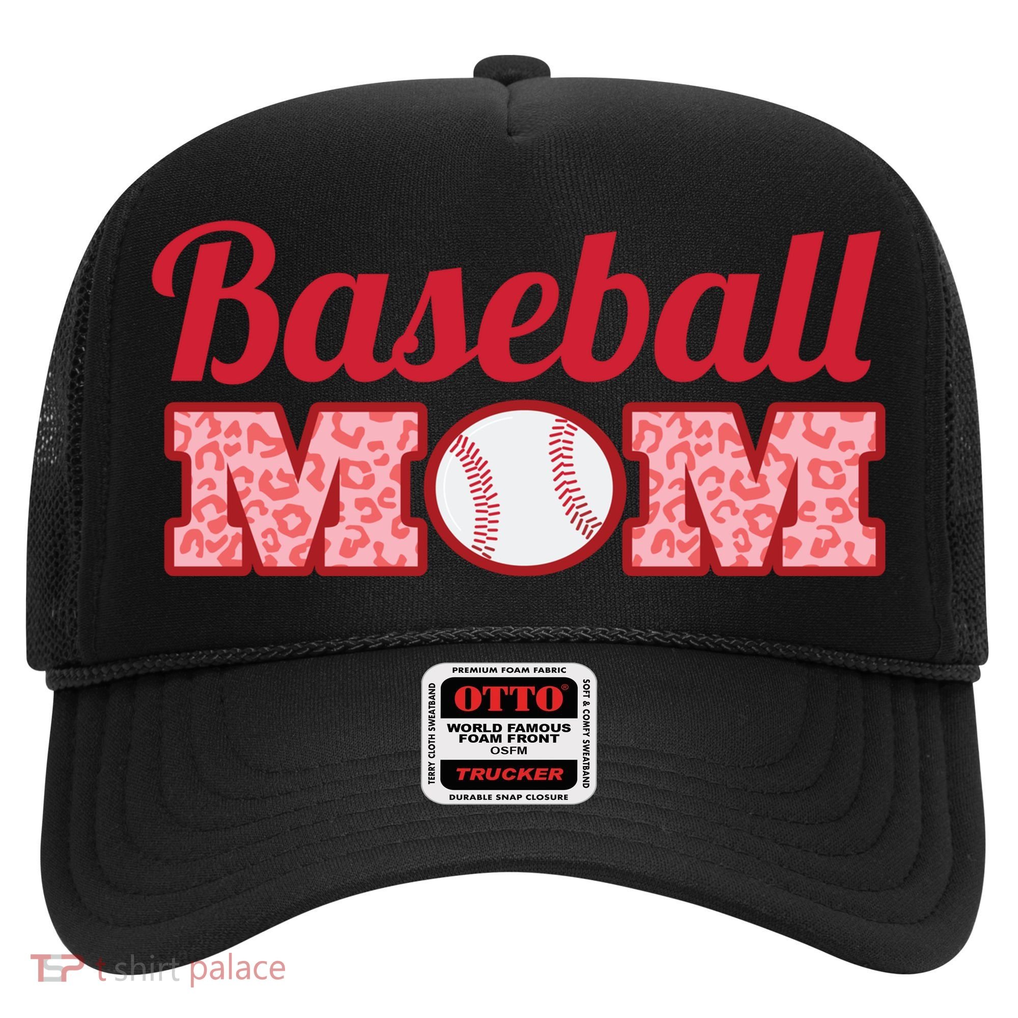 Baseball Mom Cheetah Print Hat