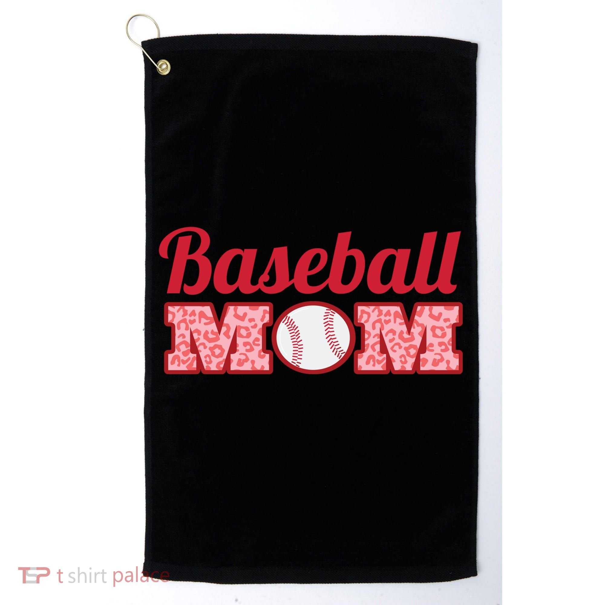 Baseball Mom Cheetah Print Golf Towel