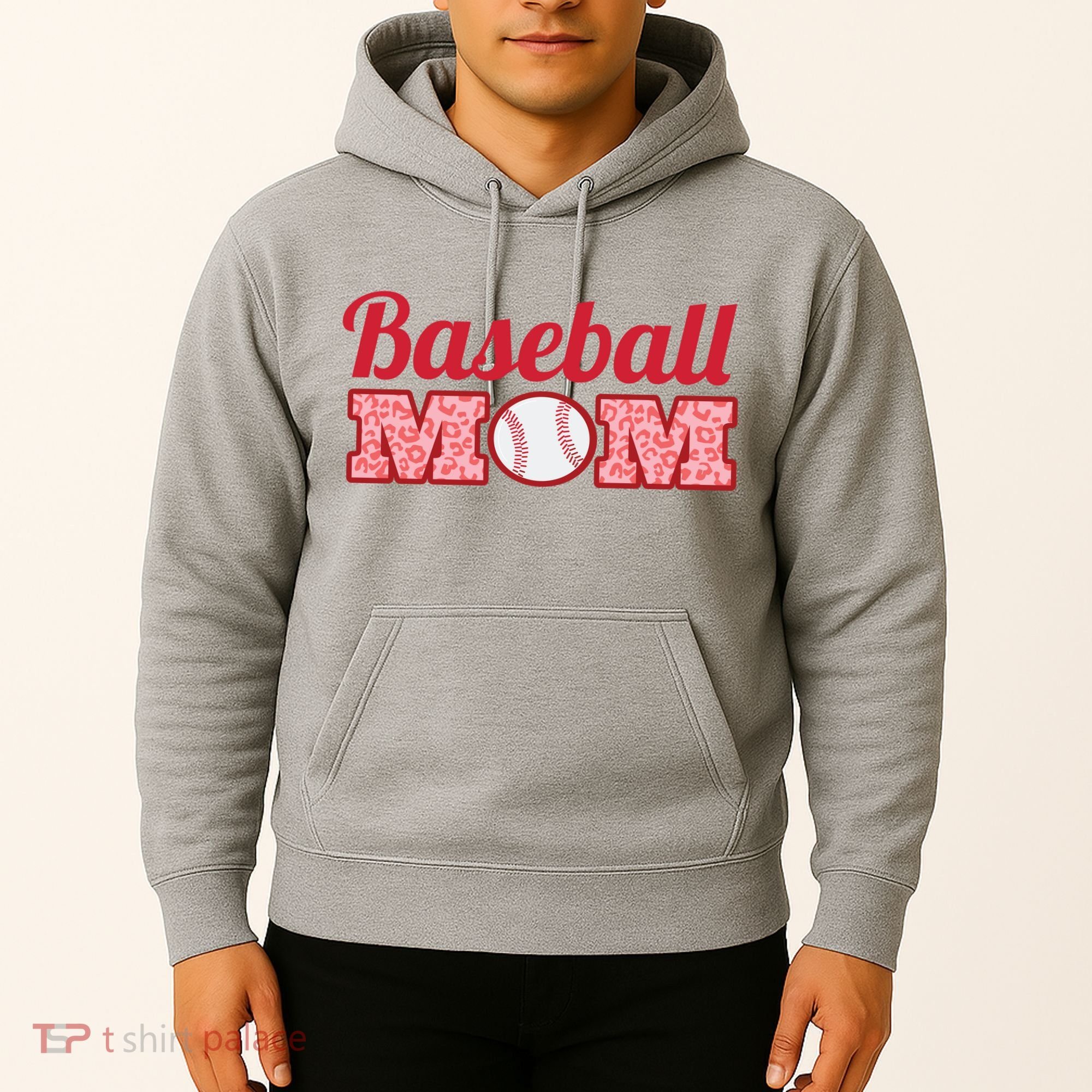 Baseball Mom Cheetah Print Hoodie