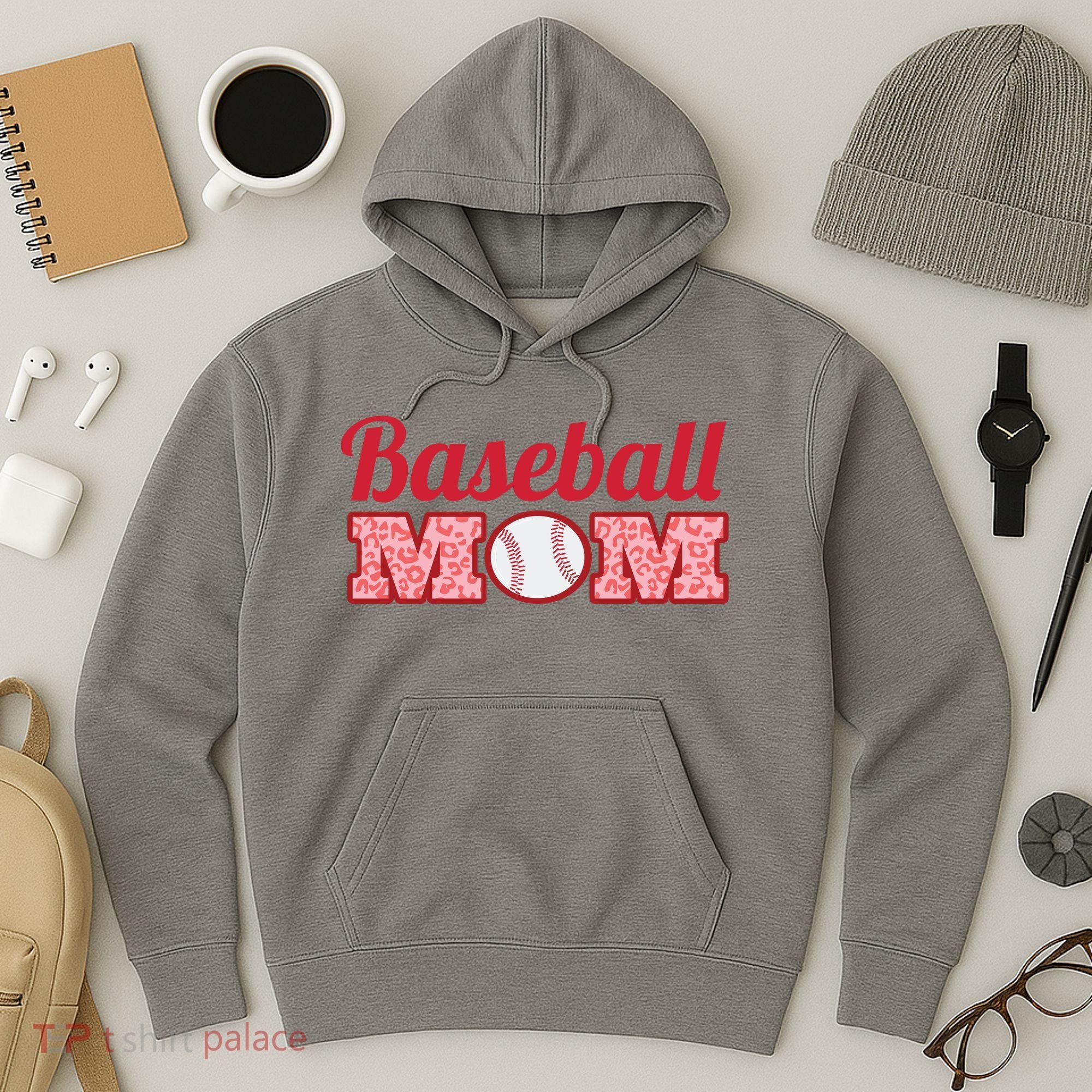 Baseball Mom Cheetah Print Hoodie