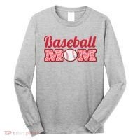 Baseball Mom Cheetah Print Long Sleeve Shirt thumb 0