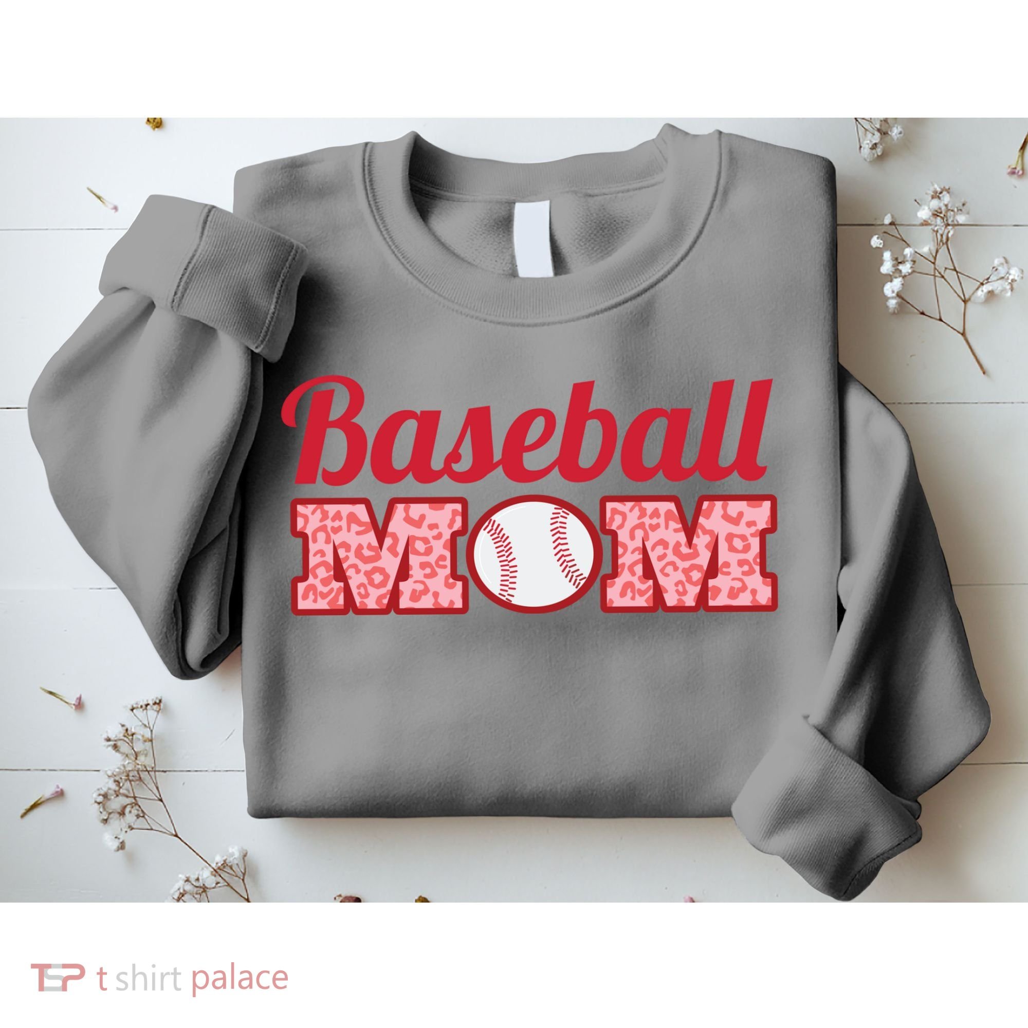 Baseball Mom Cheetah Print Sweatshirt