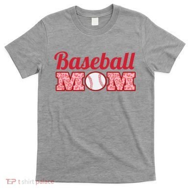 Baseball Mom Cheetah Print T-Shirt