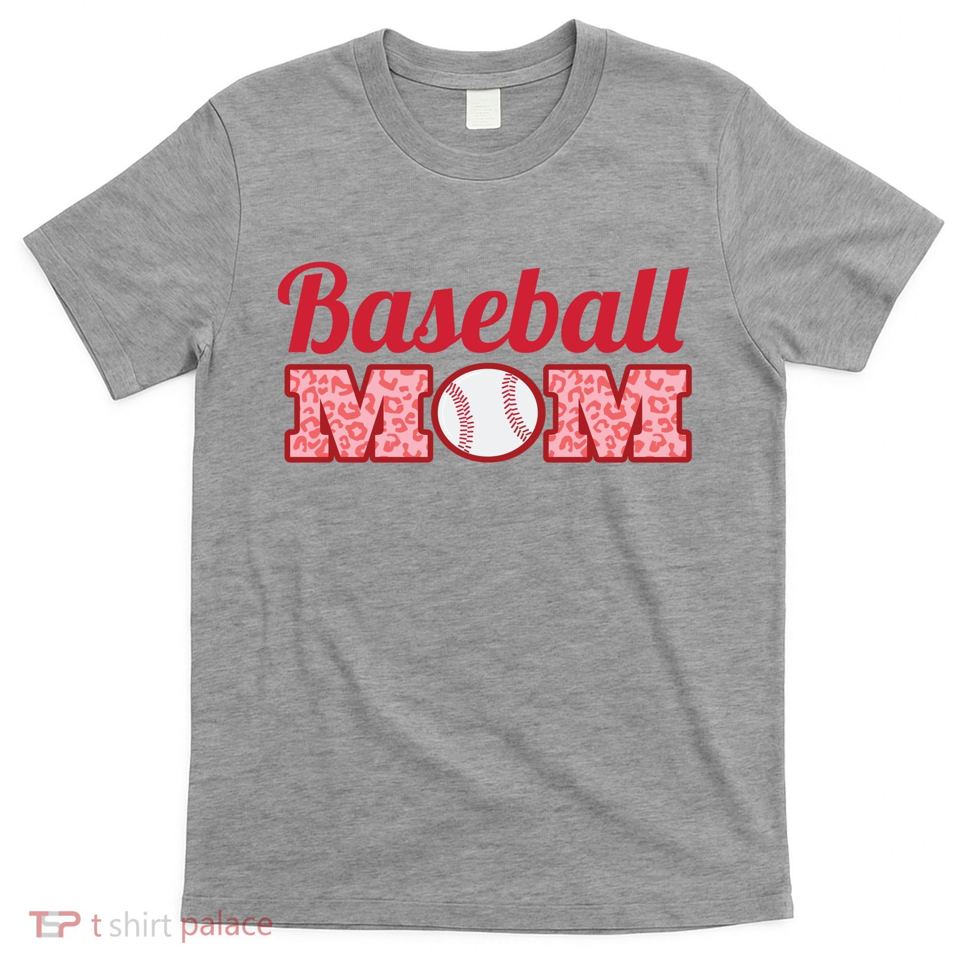 Baseball Mom Cheetah Print T-Shirt