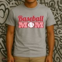 Baseball Mom Cheetah Print T-Shirt thumb 3
