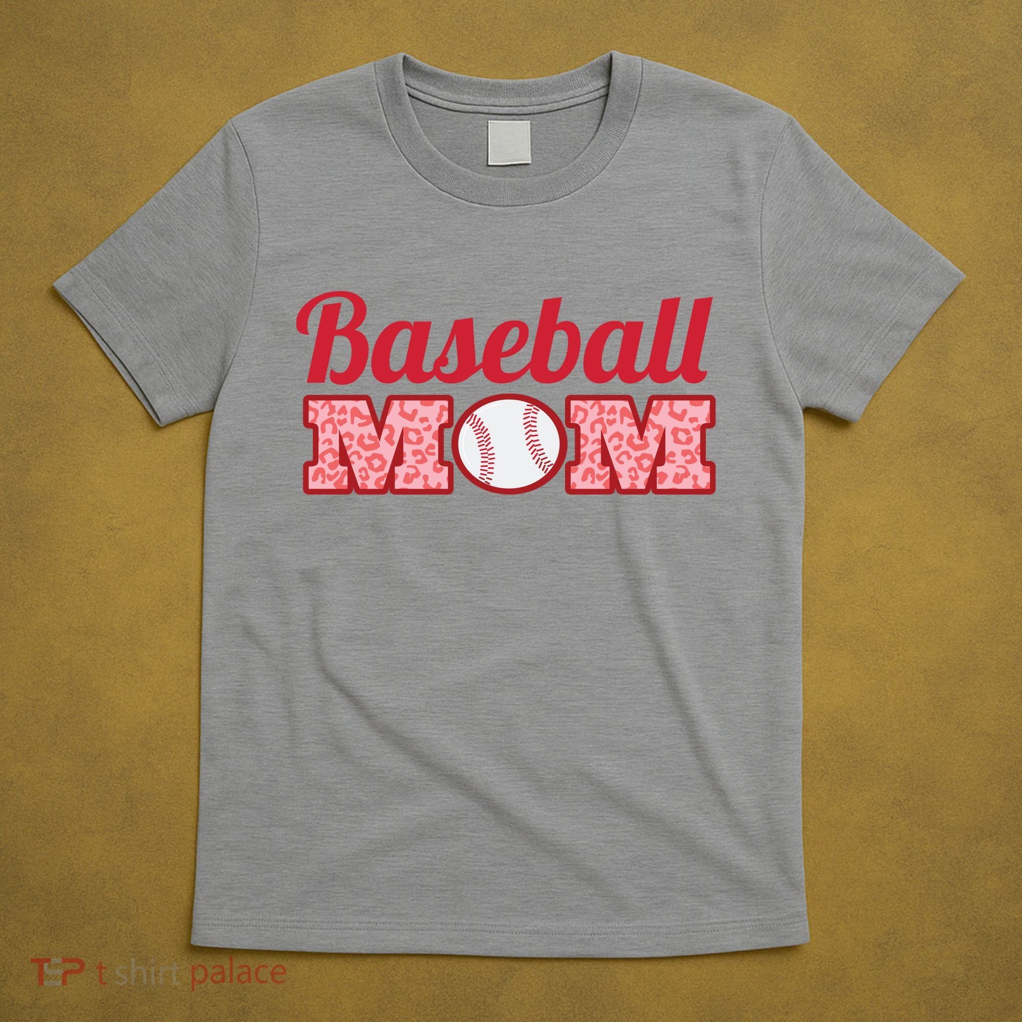 Baseball Mom Cheetah Print T-Shirt