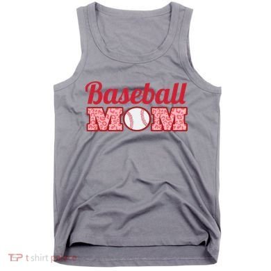 Baseball Mom Cheetah Print Tank Top