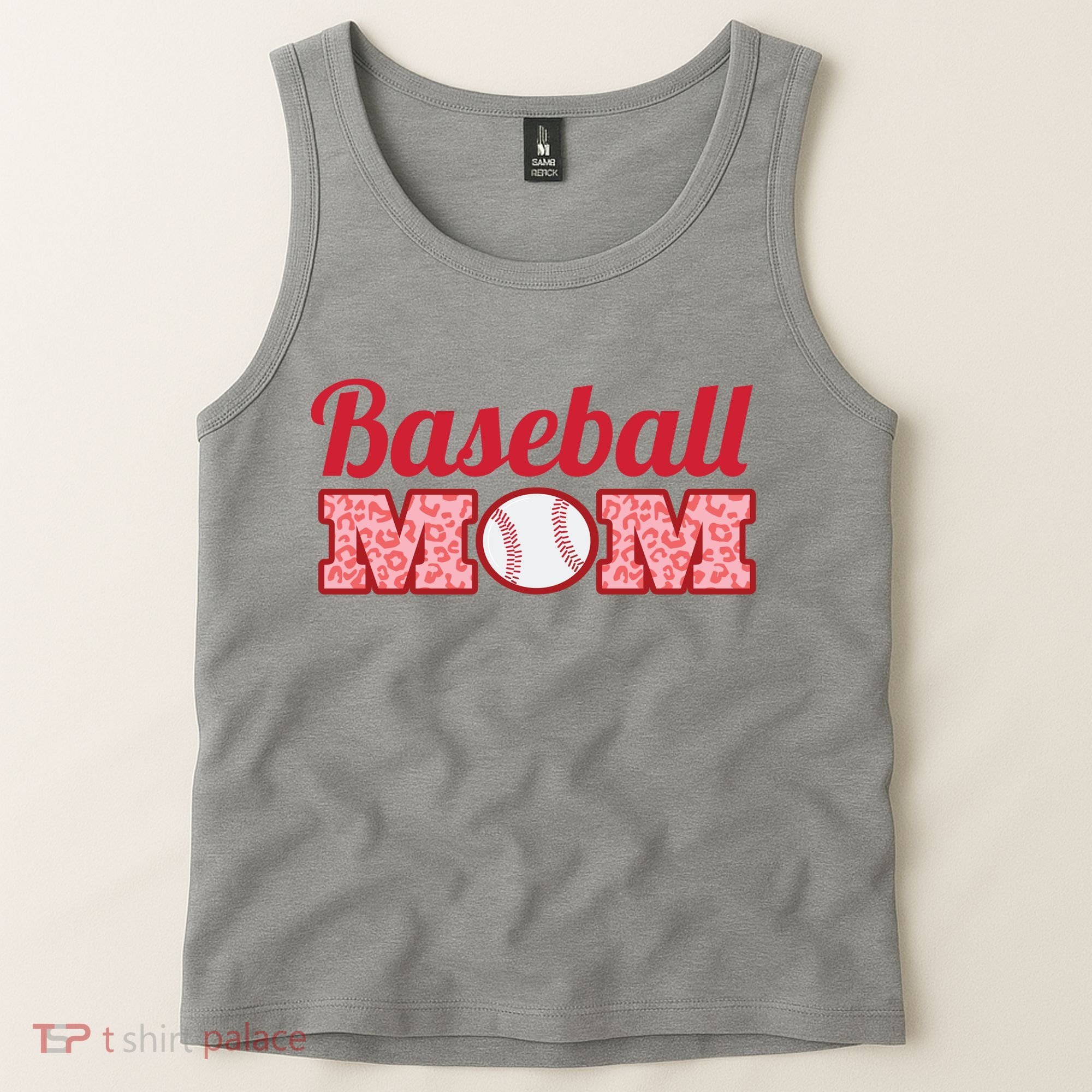 Baseball Mom Cheetah Print Tank Top
