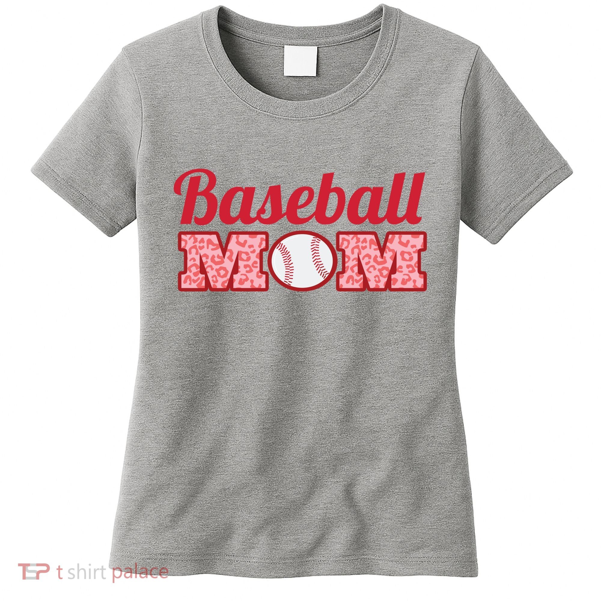 Baseball Mom Cheetah Print Women's T-Shirt