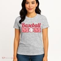 Baseball Mom Cheetah Print Women's T-Shirt thumb 4