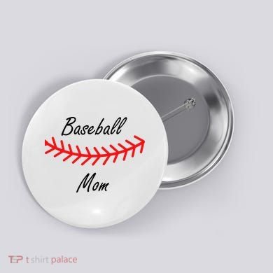 Baseball Mom Logo Button