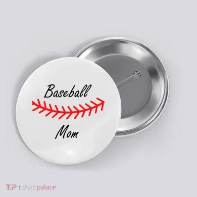 Baseball Mom Logo Button