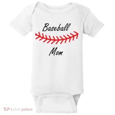 Baseball Mom Logo Baby Bodysuit