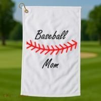 Baseball Mom Logo Golf Towel thumb 1