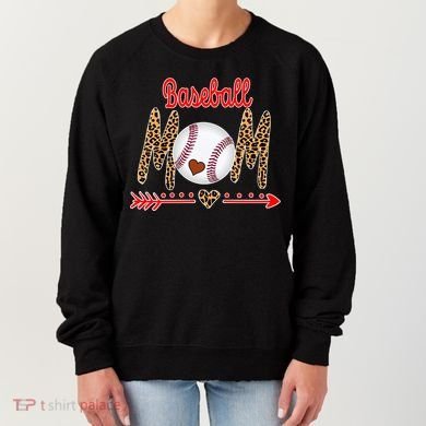 Baseball Mom Love Arrow Leopard Women's Sweatshirt