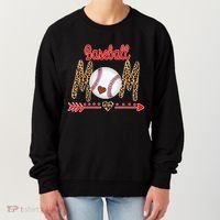 Baseball Mom Love Arrow Leopard Women's Sweatshirt thumb 0