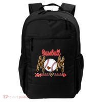 Baseball Mom Love Arrow Leopard Backpack thumb 0
