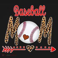 Baseball Mom Love Arrow Leopard Backpack thumb 2