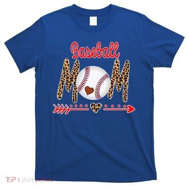 Baseball Mom Love Arrow Leopard T-Shirt