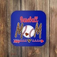 Baseball Mom Love Arrow Leopard Coaster thumb 0