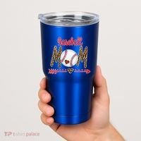 Baseball Mom Love Arrow Leopard Tumbler thumb 2