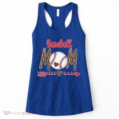 Baseball Mom Love Arrow Leopard Women's Tank Top