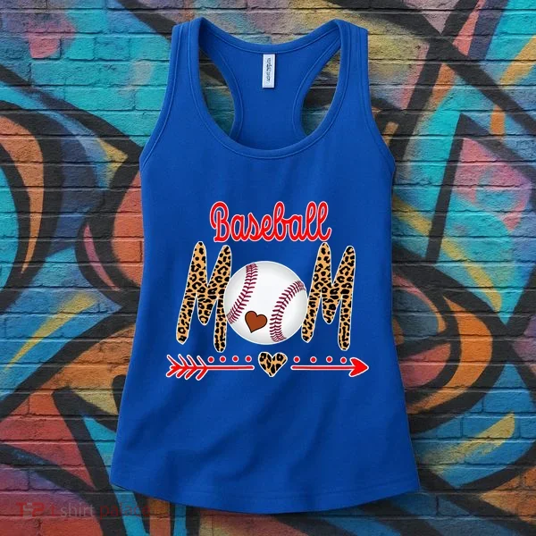 Baseball Mom Love Arrow Leopard Women's Tank Top