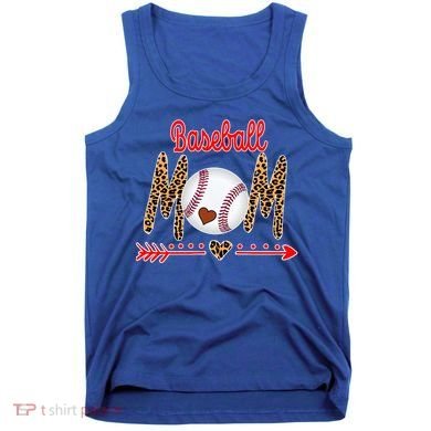 Baseball Mom Love Arrow Leopard Tank Top