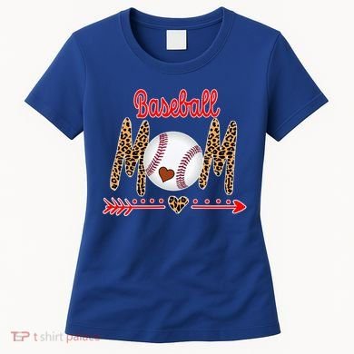 Baseball Mom Love Arrow Leopard Women's T-Shirt