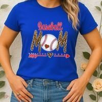 Baseball Mom Love Arrow Leopard Women's T-Shirt thumb 2
