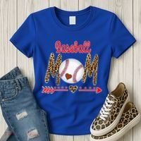 Baseball Mom Love Arrow Leopard Women's T-Shirt thumb 3