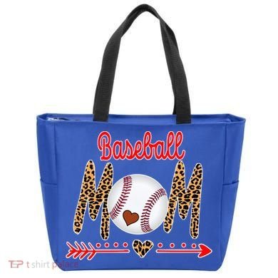 Baseball Mom Love Arrow Leopard Tote Bag