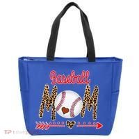 Baseball Mom Love Arrow Leopard Tote Bag thumb 0
