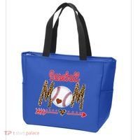 Baseball Mom Love Arrow Leopard Tote Bag thumb 3