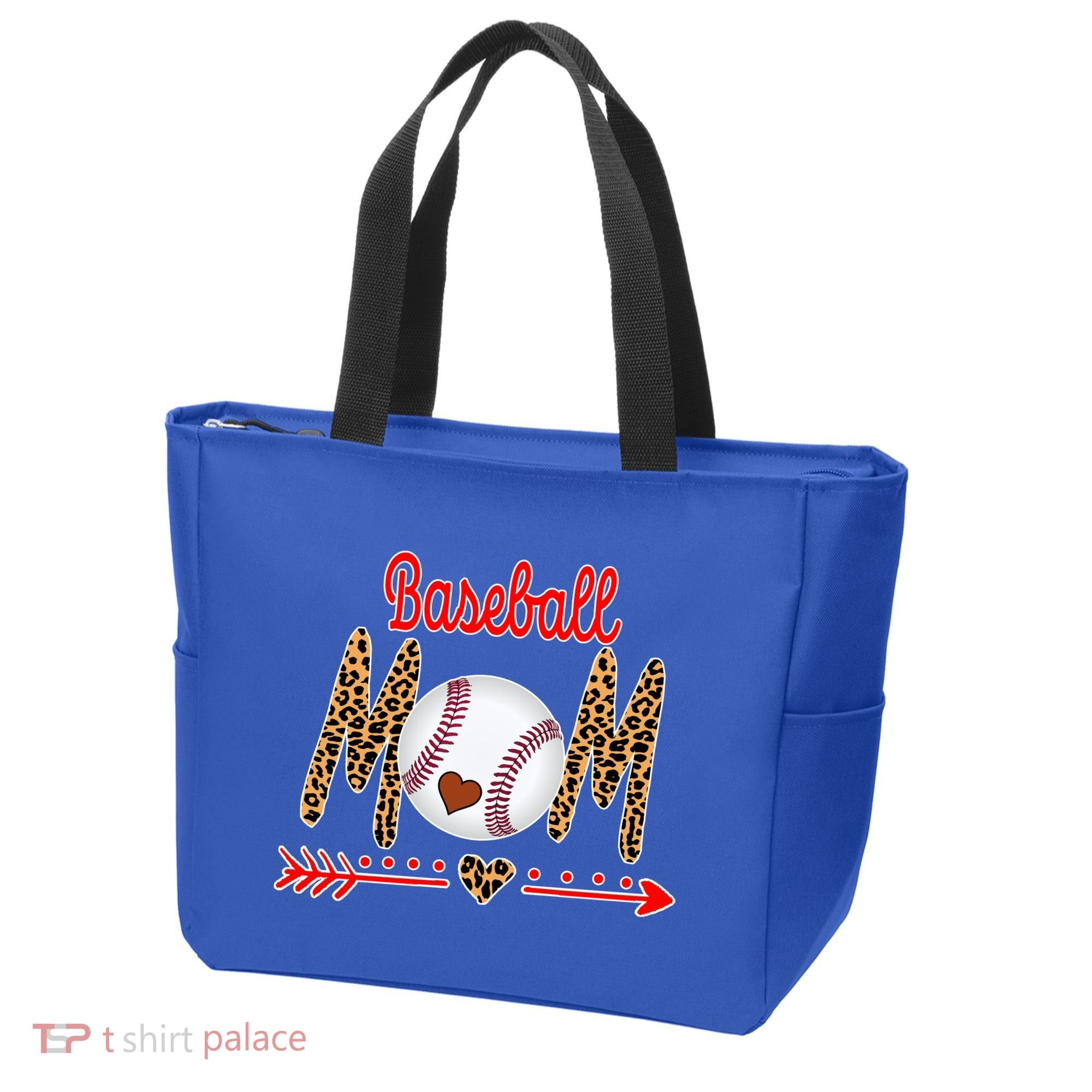 Baseball Mom Love Arrow Leopard Tote Bag