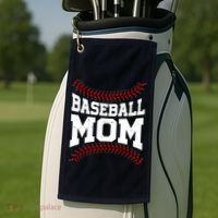 Baseball Mom Sports Fan Golf Towel thumb 2