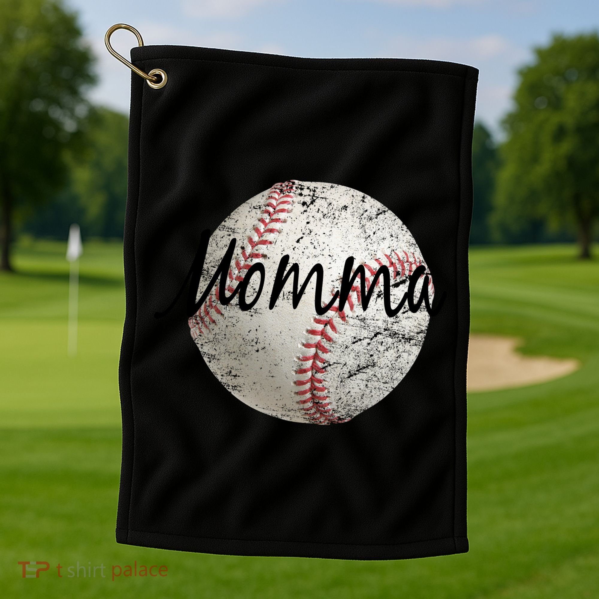 Baseball Momma Golf Towel