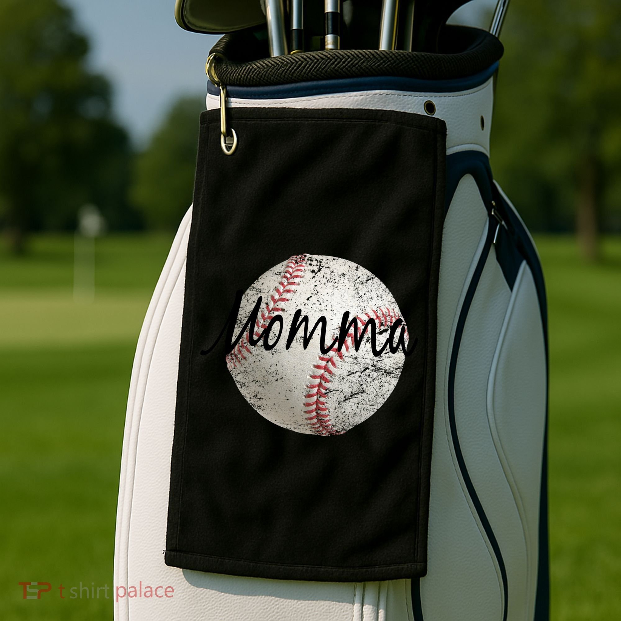 Baseball Momma Golf Towel