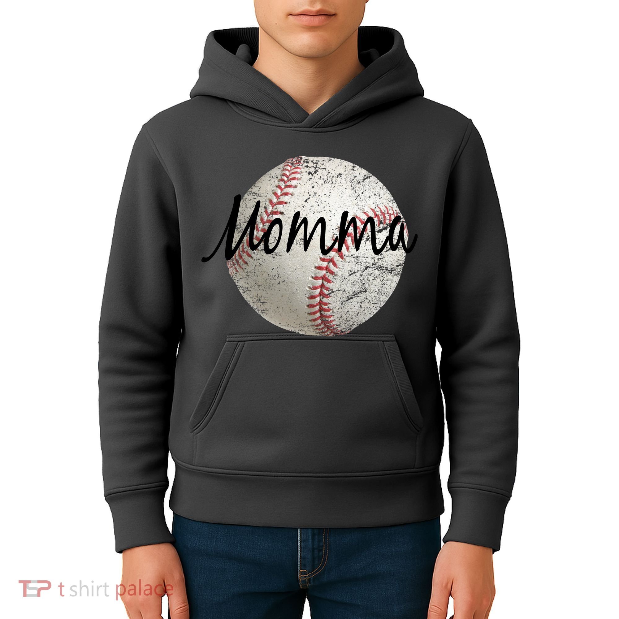 Baseball Momma Kids Hoodie